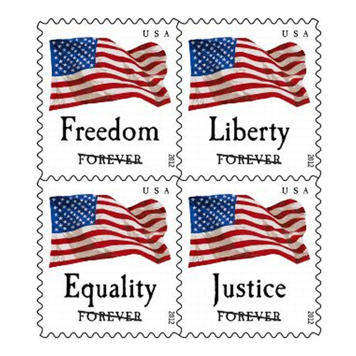 USPS Forever Postage Stamps Booklet of 20 Stamps - Four Flags